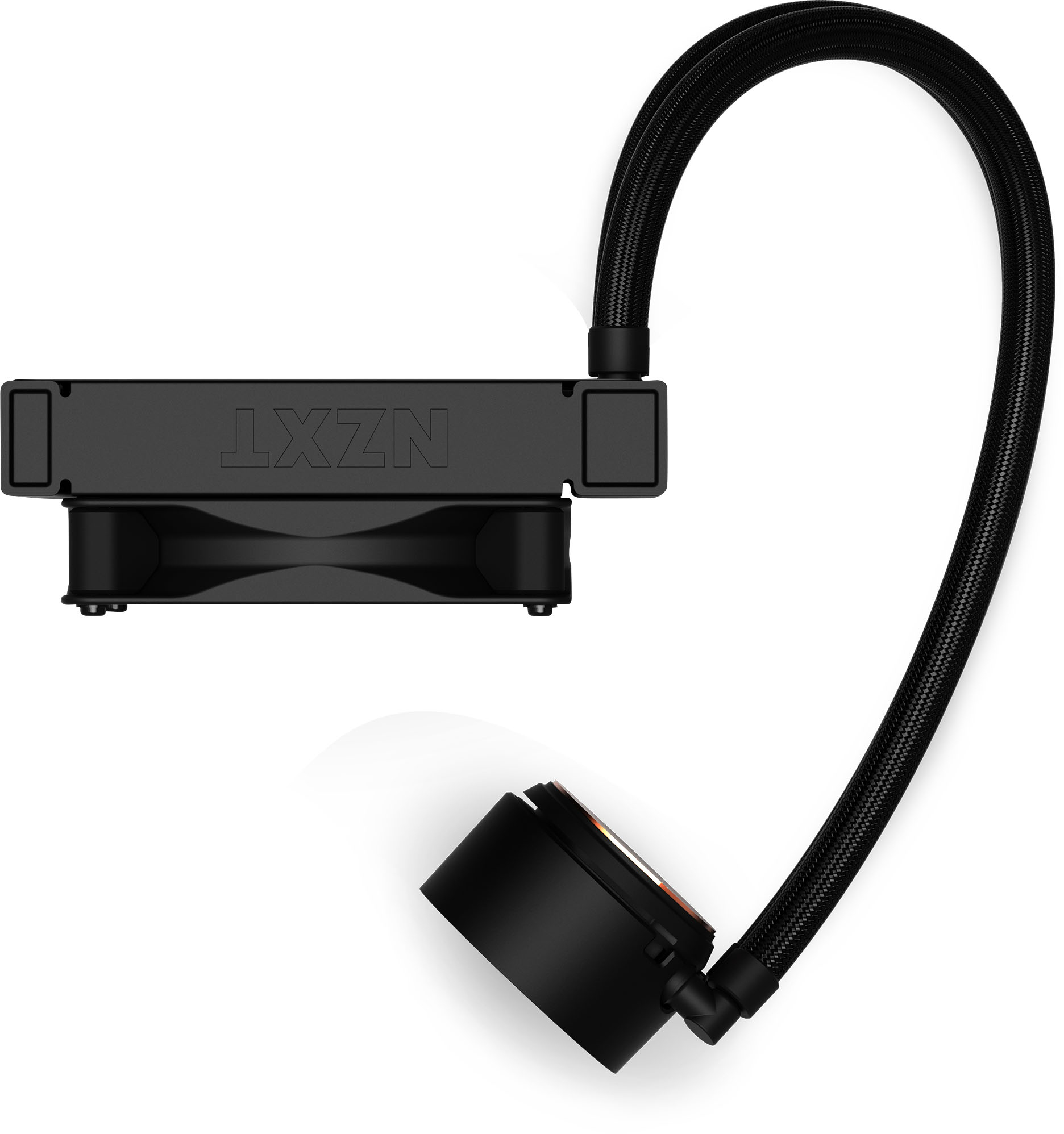 Alt View 12. NZXT - Kraken 120mm Radiator CPU Liquid Cooler (1 x 120mm Aer P Fan) with RGB Display - Black.