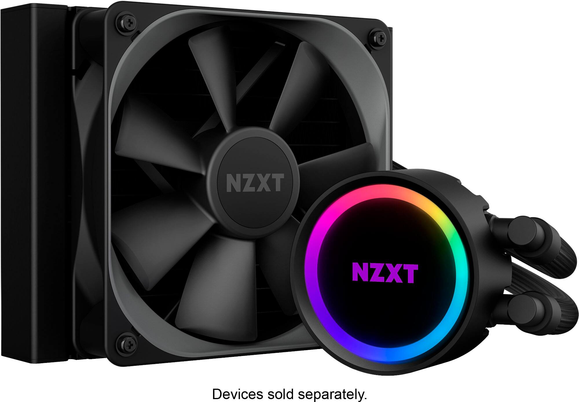 NZXT - Kraken 120mm Liquid Cooler with 1" LCD Display - Black