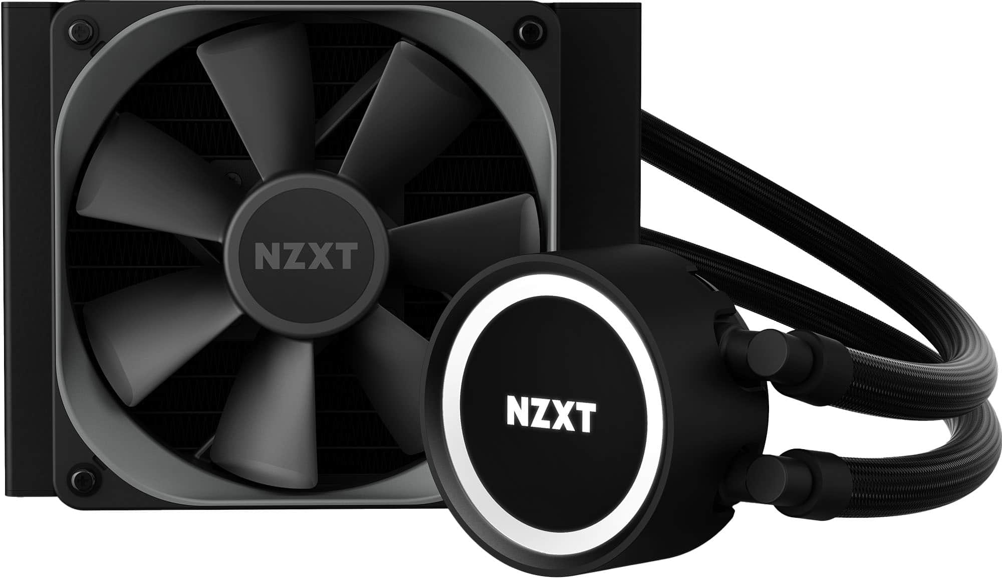 Alt View 15. NZXT - Kraken 120mm Radiator CPU Liquid Cooler (1 x 120mm Aer P Fan) with RGB Display - Black.