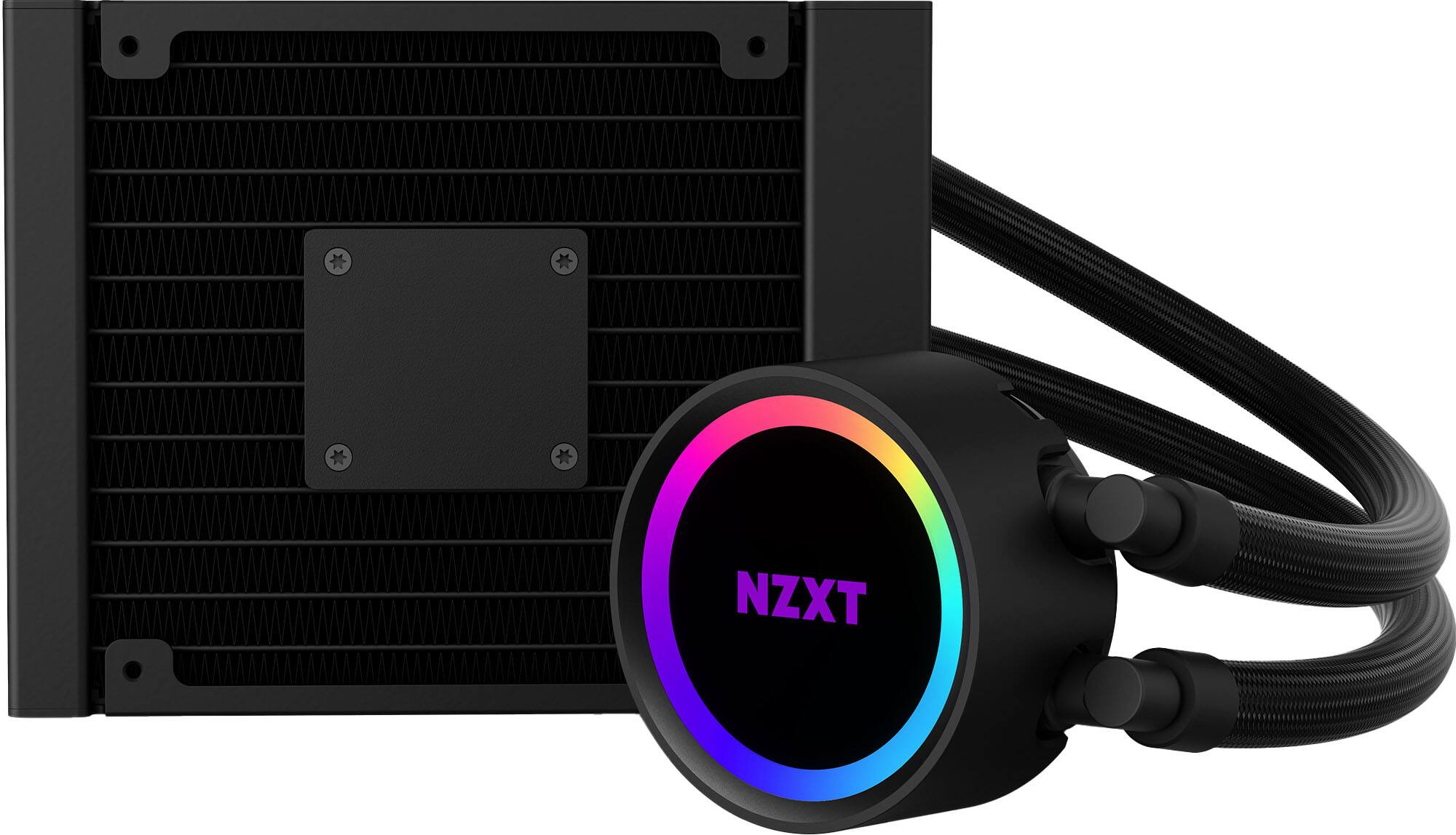 Alt View 16. NZXT - Kraken 120mm Radiator CPU Liquid Cooler (1 x 120mm Aer P Fan) with RGB Display - Black.