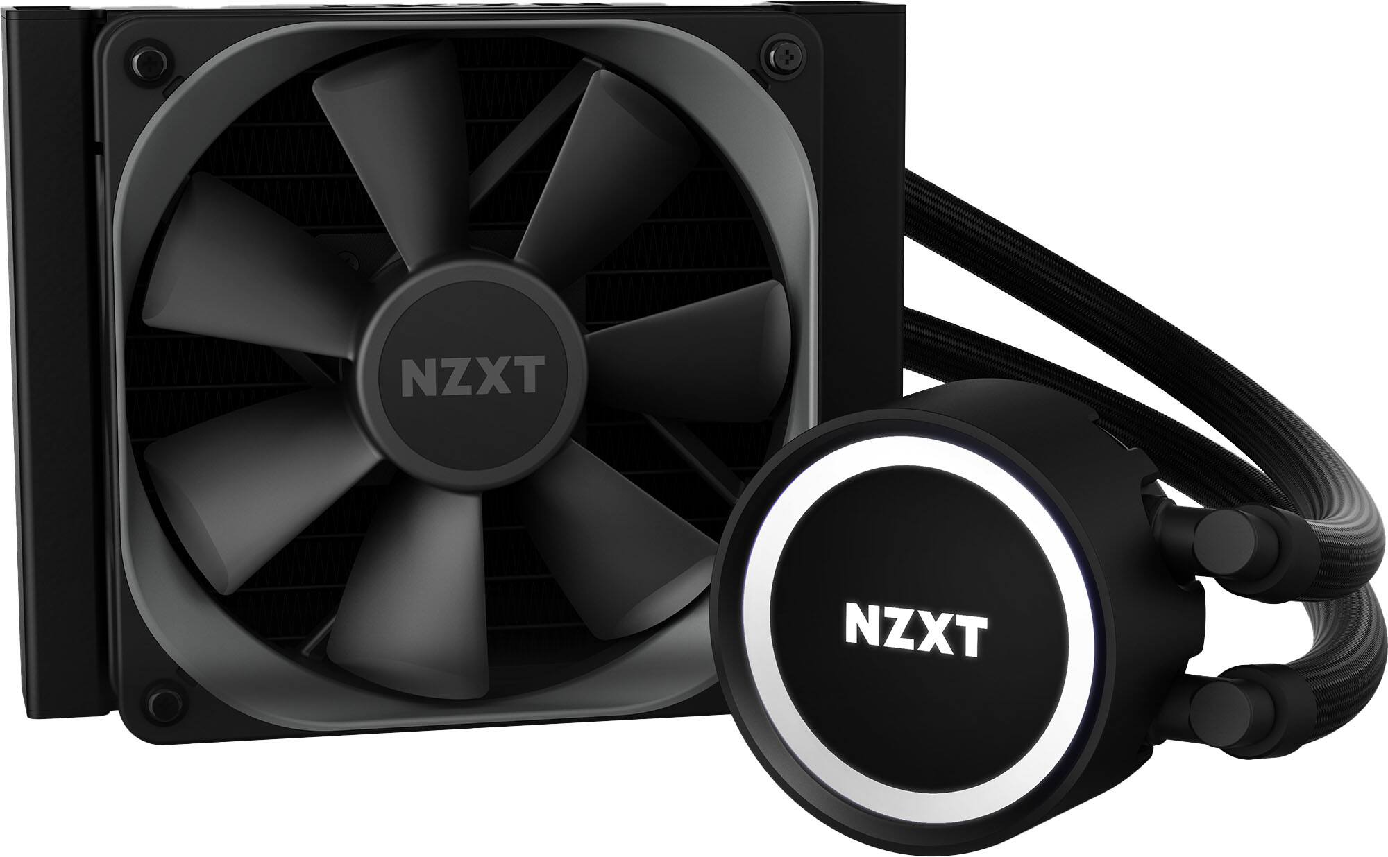 Alt View 19. NZXT - Kraken 120mm Radiator CPU Liquid Cooler (1 x 120mm Aer P Fan) with RGB Display - Black.