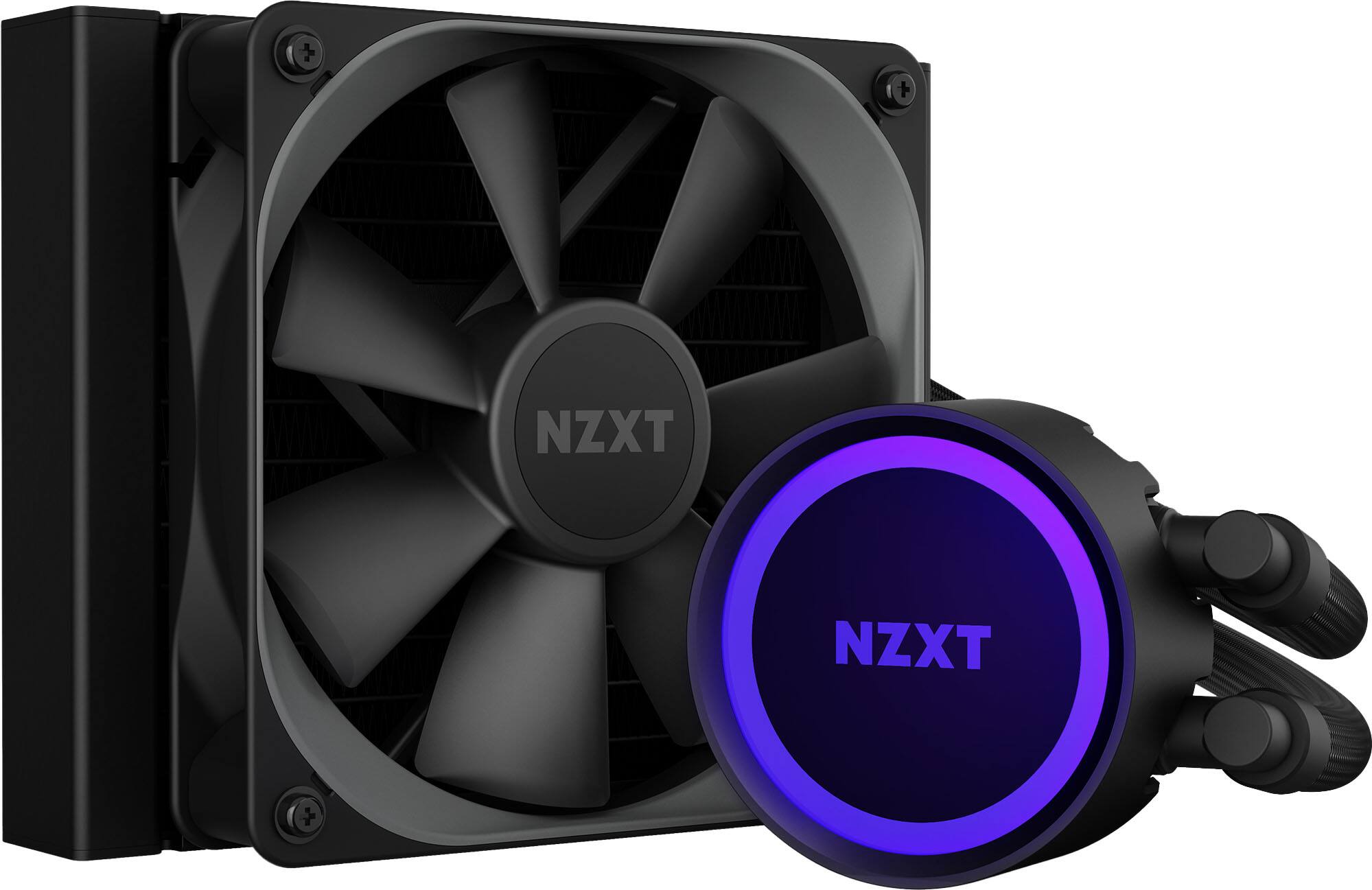 Alt View 20. NZXT - Kraken 120mm Radiator CPU Liquid Cooler (1 x 120mm Aer P Fan) with RGB Display - Black.