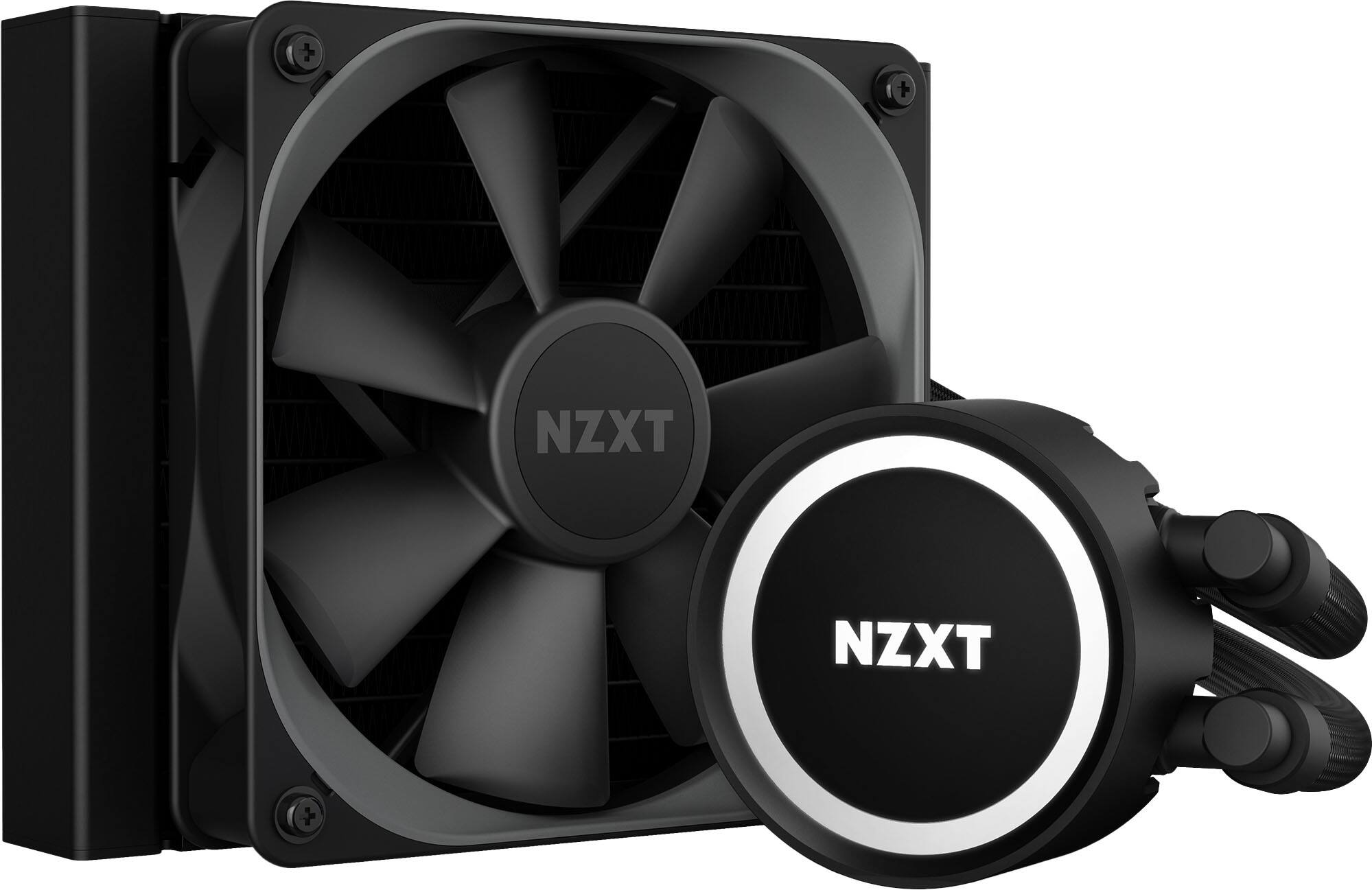 Alt View 21. NZXT - Kraken 120mm Radiator CPU Liquid Cooler (1 x 120mm Aer P Fan) with RGB Display - Black.