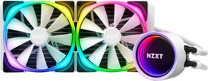 NZXT - Kraken X63 280mm Radiator White RGB All-in-one CPU Liquid Cooling System - Front_Zoom