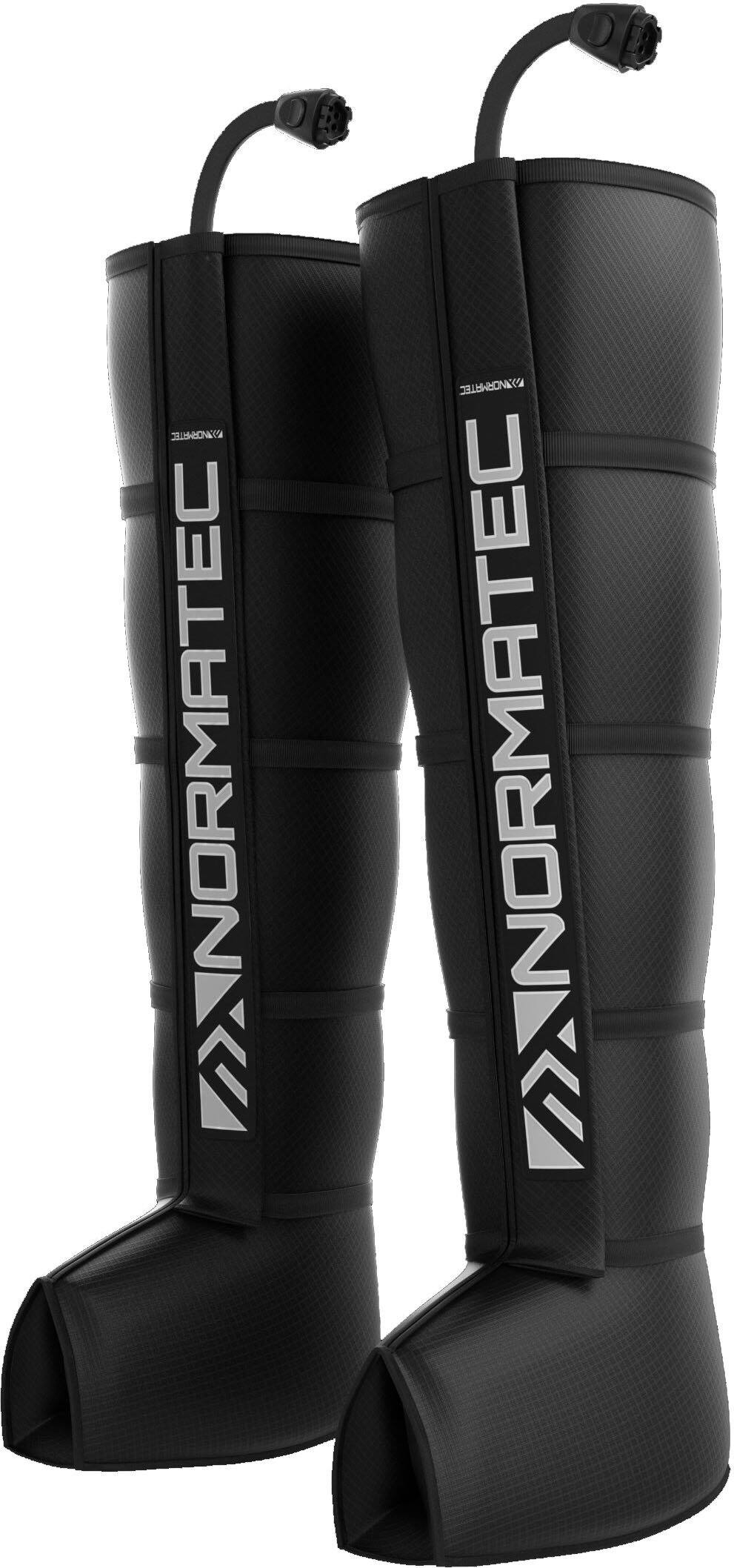 Left View: Hyperice - Normatec 2.0 Leg Attachment - Tall (Pair) - Black