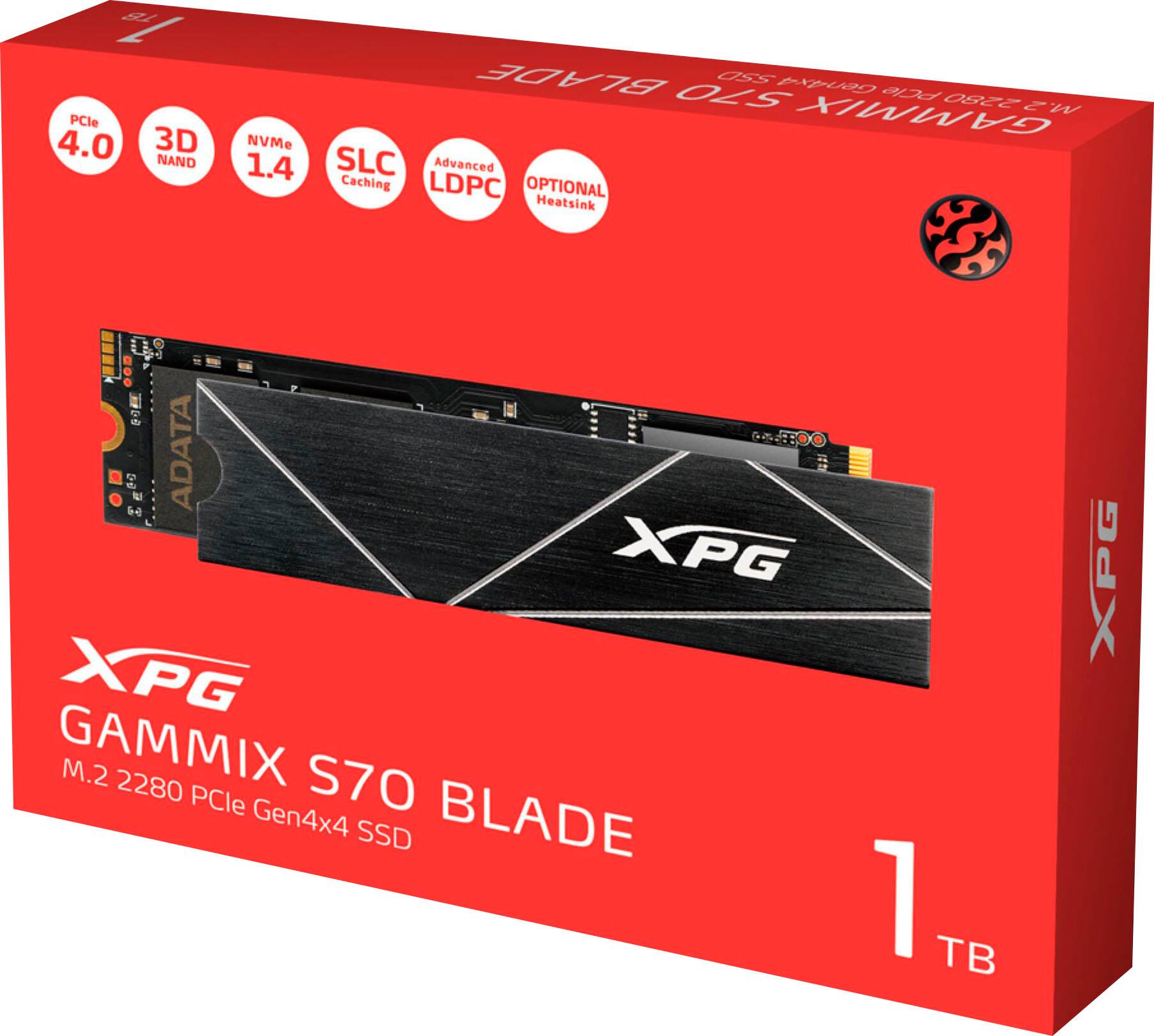 Alt View 16. ADATA - XPG GAMMIX S70 Blade 1TB Internal SSD PCIe Gen 4 x4 with Heatsink for PS5 - Multi.