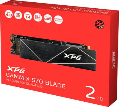 ADATA XPG GAMMIX S70 Blade 2TB Internal SSD PCIe Gen 4 x4 ADATA XPG GAMMIX S70 Blade 2TB Internal SSD PCIe Gen 4 x4