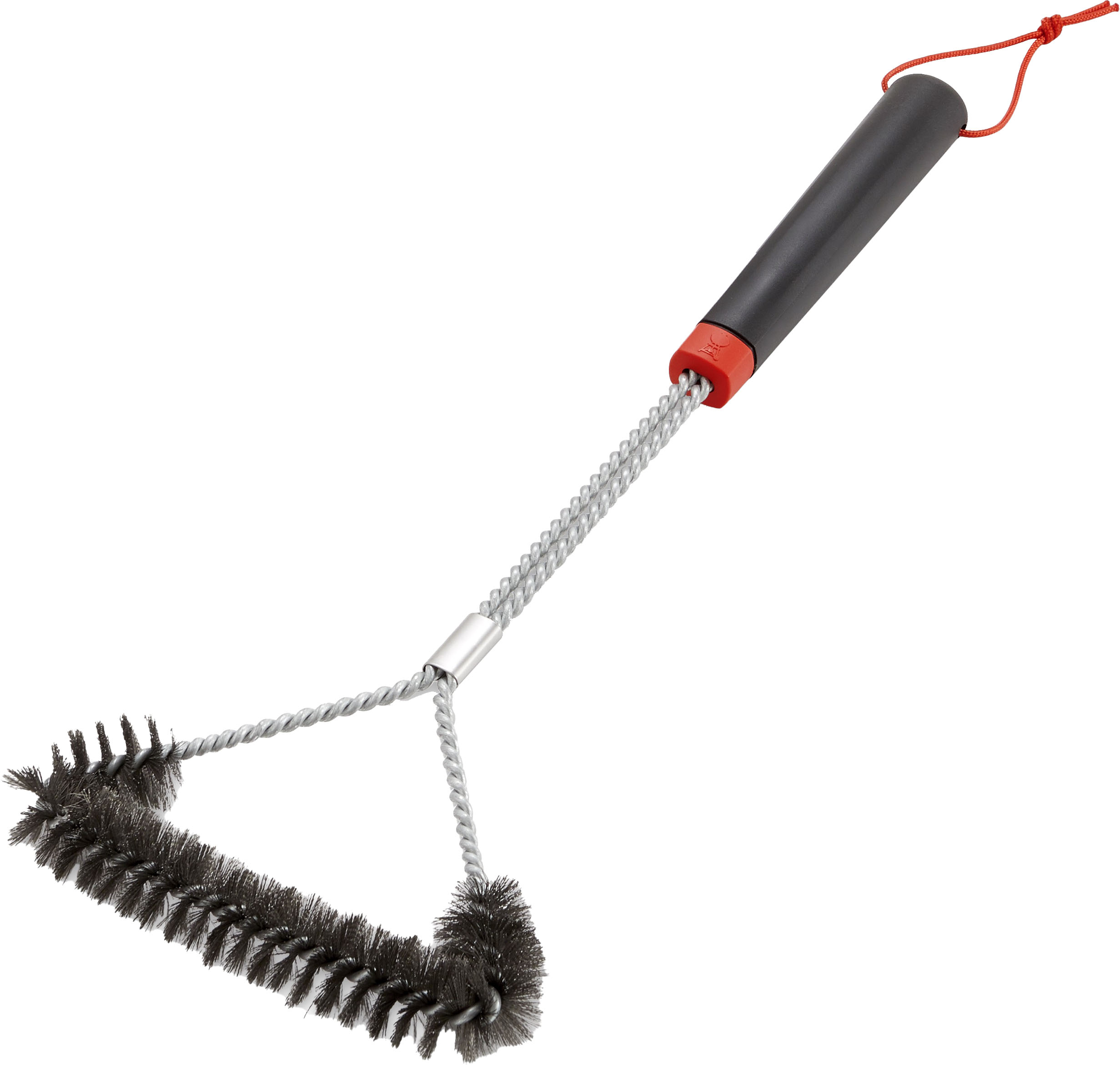 Angle View: Weber - 18" Three-Sided Grill Brush - Black