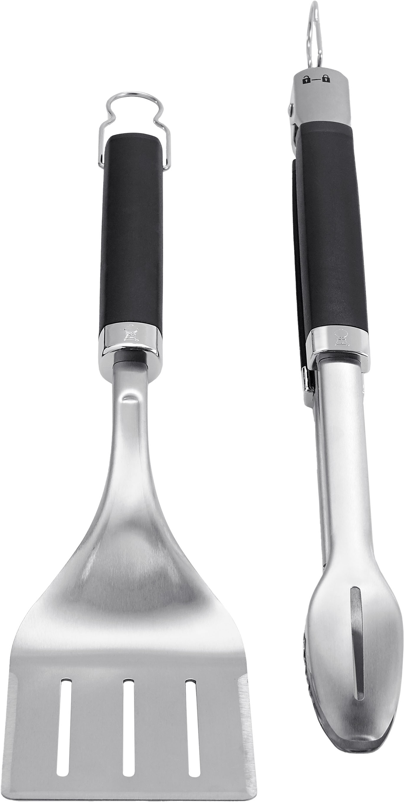 品)All-Clad T147 Stainless Steel Tongs Spatula Fork and Brush BBQ Tools C 