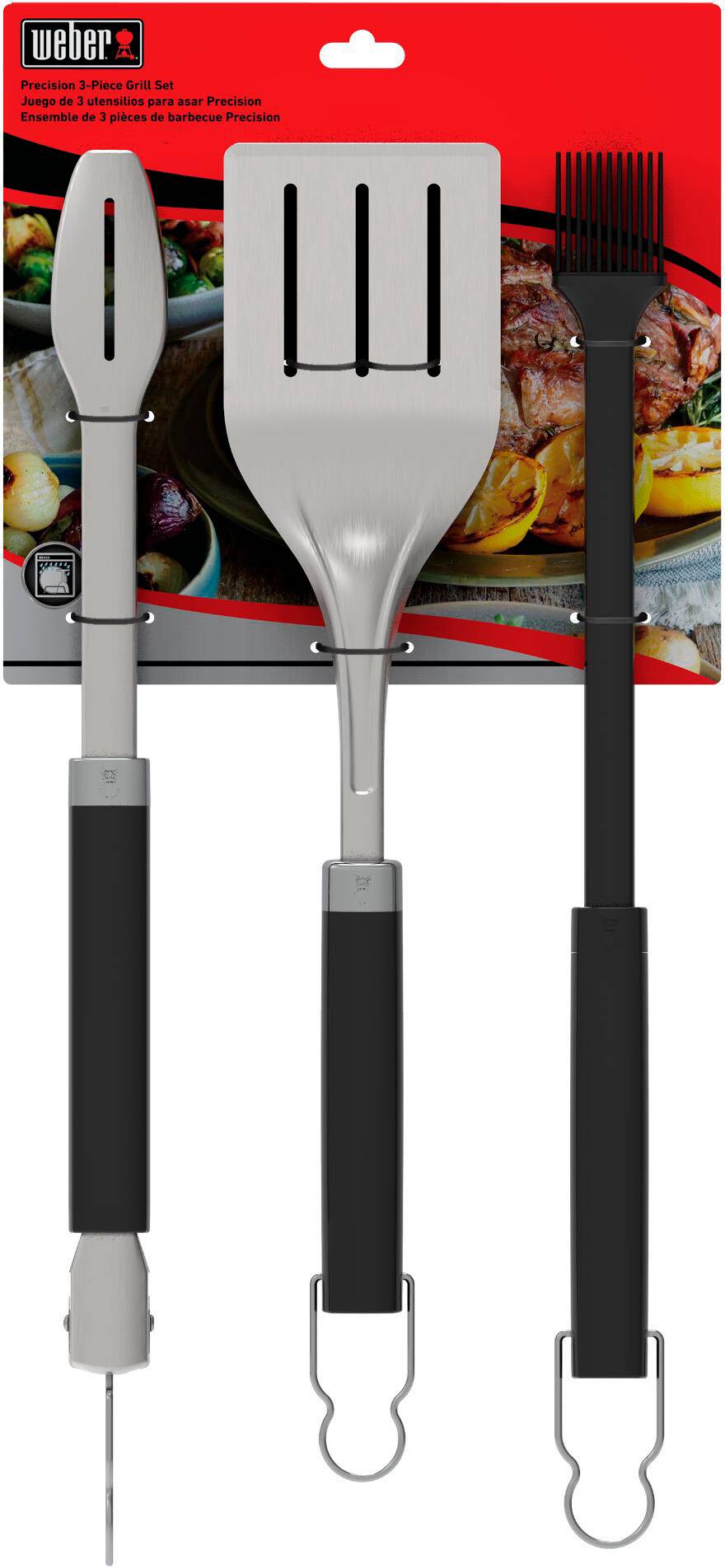 Alt View 16. Weber - Precision 3-Piece Grill Tool Set - Black.