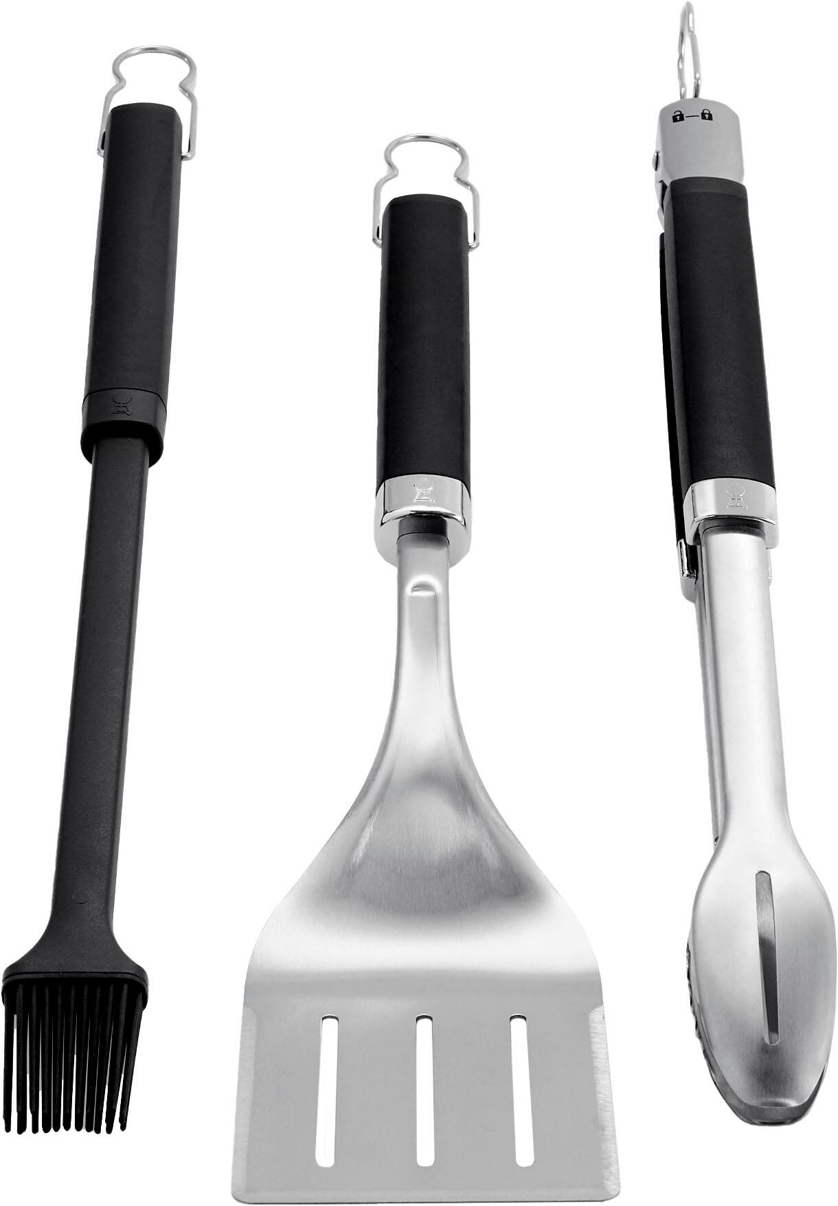 Left. Weber - Precision 3-Piece Grill Tool Set - Black.