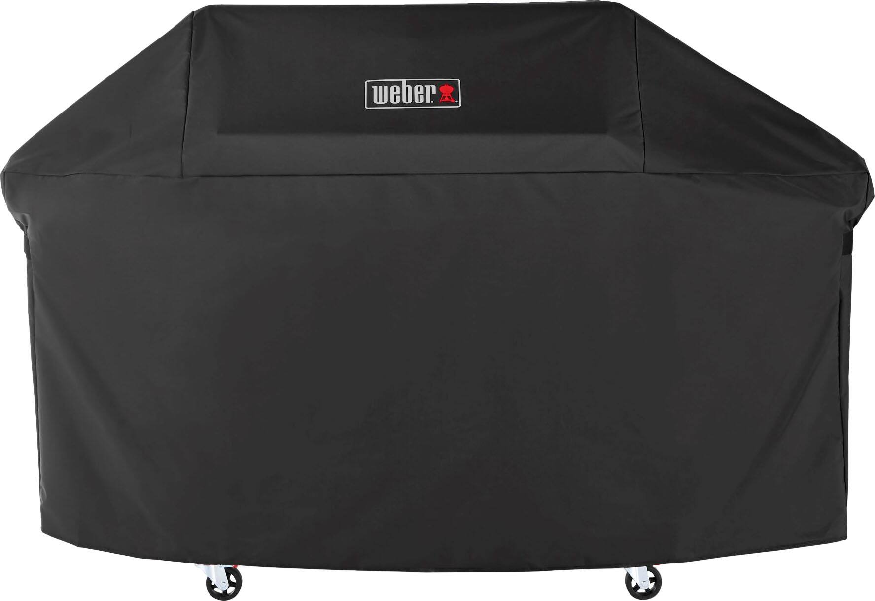Left. Weber - Genesis 400 Series Premium Gas Grill Cover - Black.