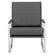 Front. Studio Designs - Allure Leather and Chrome Armchair - Smoke.