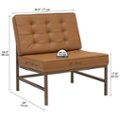 Alt View Zoom 14. Studio Designs - Ashlar Modern Metal Frame and Blended Leather Accent Chair - Caramel.