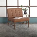 Alt View Zoom 15. Studio Designs - Ashlar Modern Metal Frame and Blended Leather Accent Chair - Caramel.
