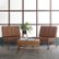 Alt View Zoom 17. Studio Designs - Ashlar Modern Metal Frame and Blended Leather Accent Chair - Caramel.