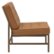 Left Zoom. Studio Designs - Ashlar Modern Metal Frame and Blended Leather Accent Chair - Caramel.