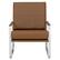 Front Zoom. Studio Designs - Allure Leather and Chrome Armchair - Caramel.