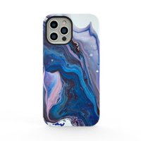 ArtsCase - Tough Case Designers Cases for iPhone 13 Pro Max - Blue / Gray Liquid Marble - Alt_View_Zoom_1