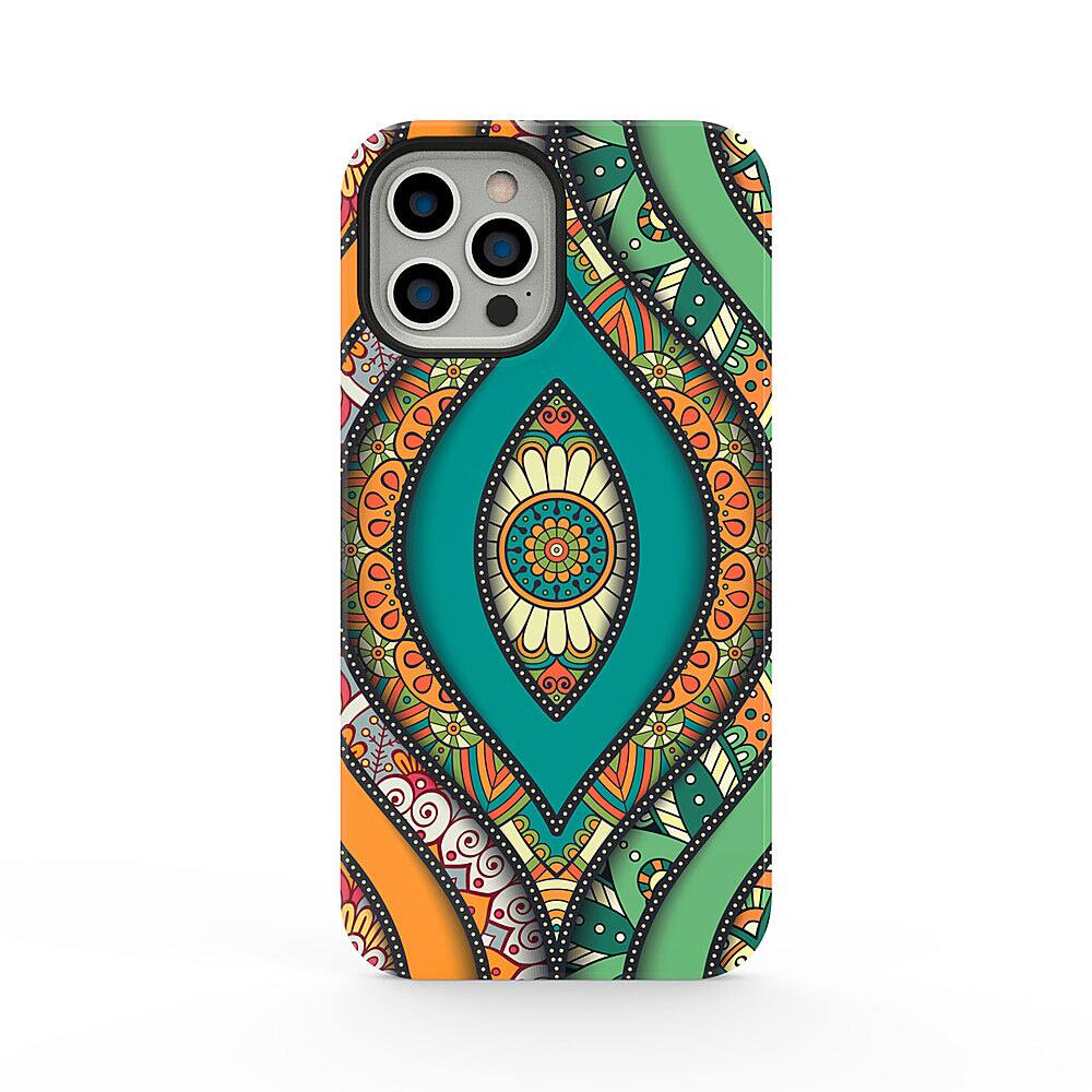 ArtsCase - StrongFit Designers Case for Apple iPhone 13 Pro - Orange Mandalas