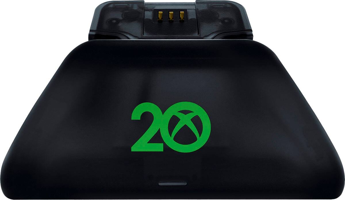Front. Razer - Xbox 20th Anniversary Universal Quick Charging Stand for Xbox Controllers - Black.