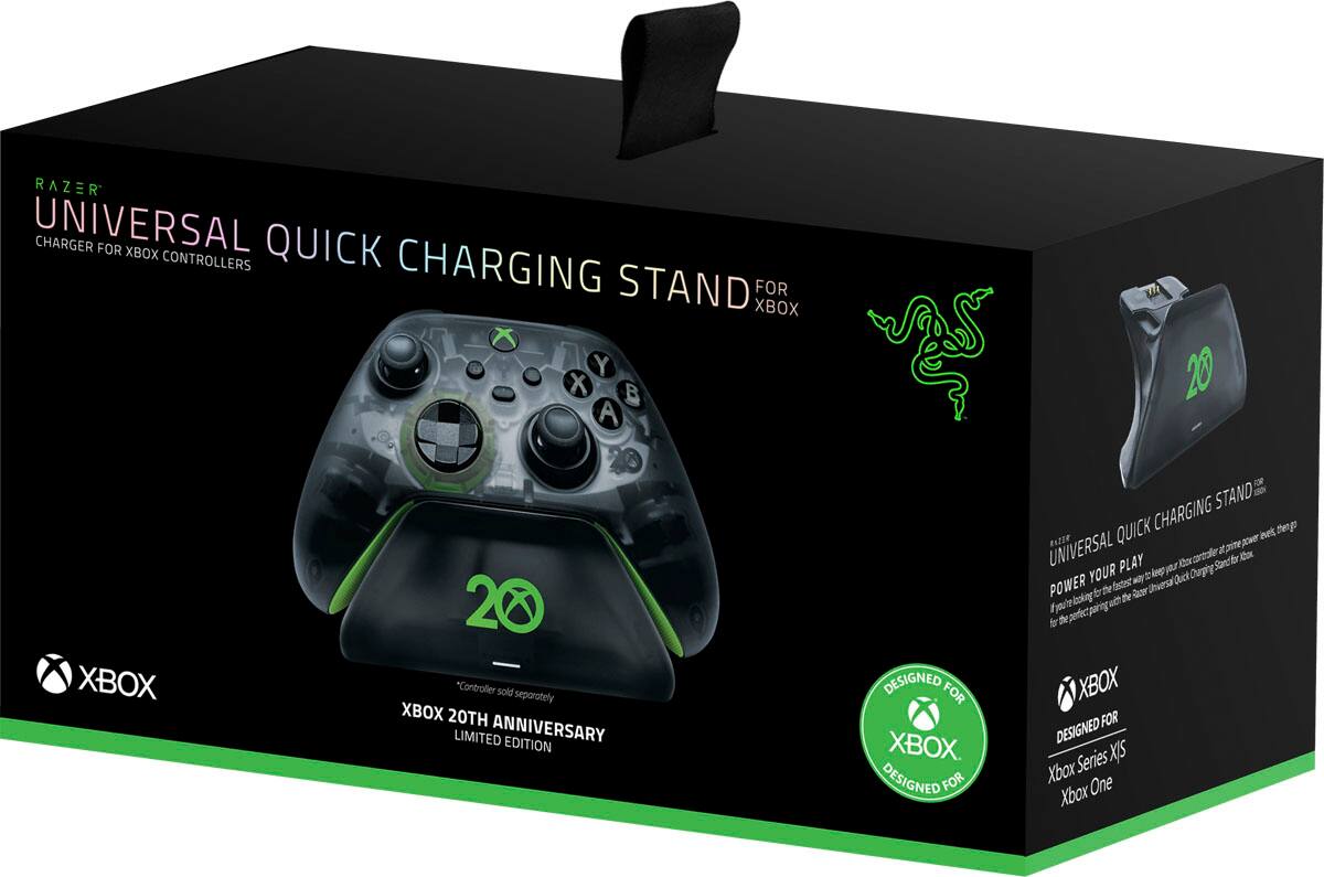 Alt View 12. Razer - Xbox 20th Anniversary Universal Quick Charging Stand for Xbox Controllers - Black.
