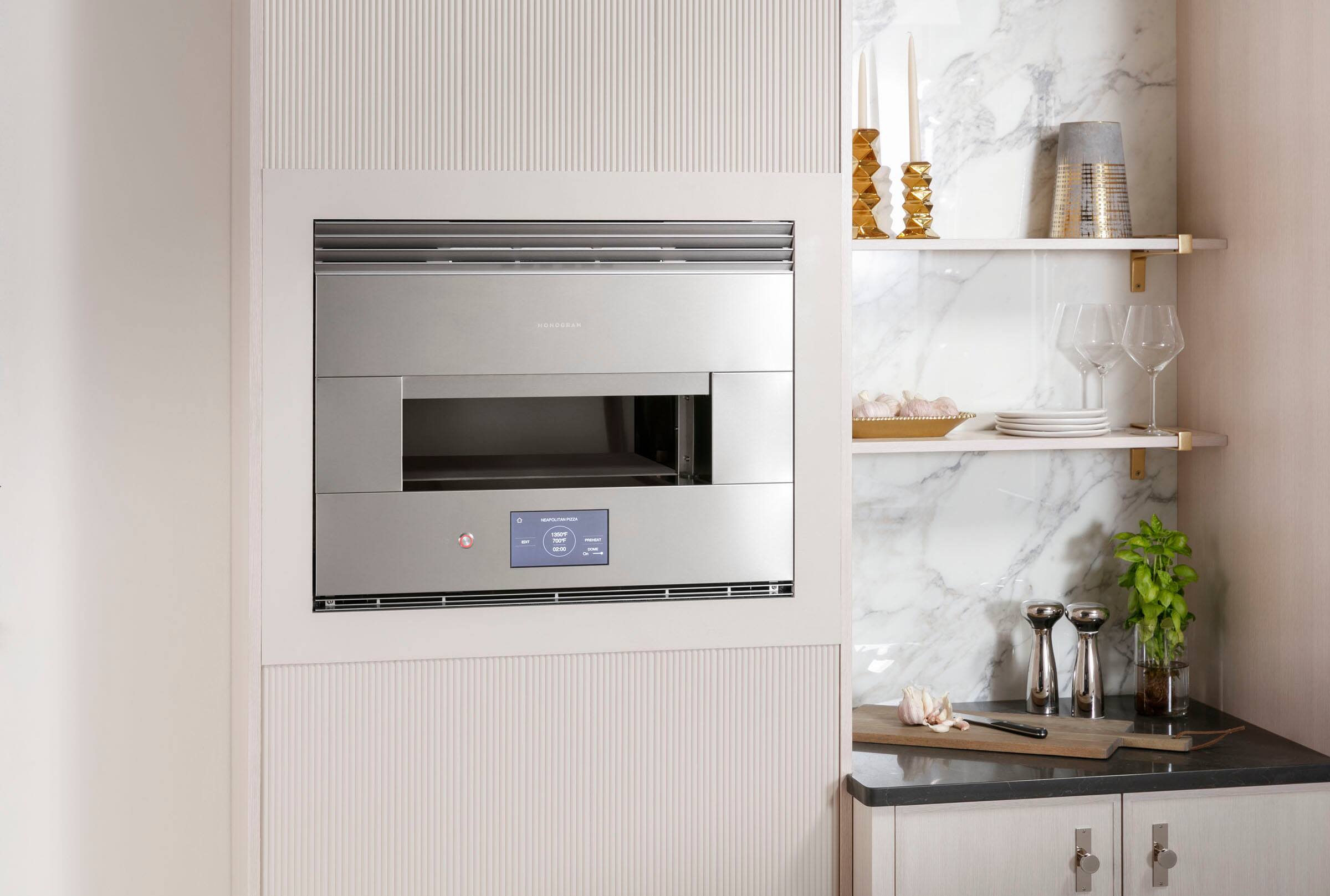 Alt View 12. Monogram - 30" Built-In Electric Hearth Oven with Wi-Fi - Stainless Steel.