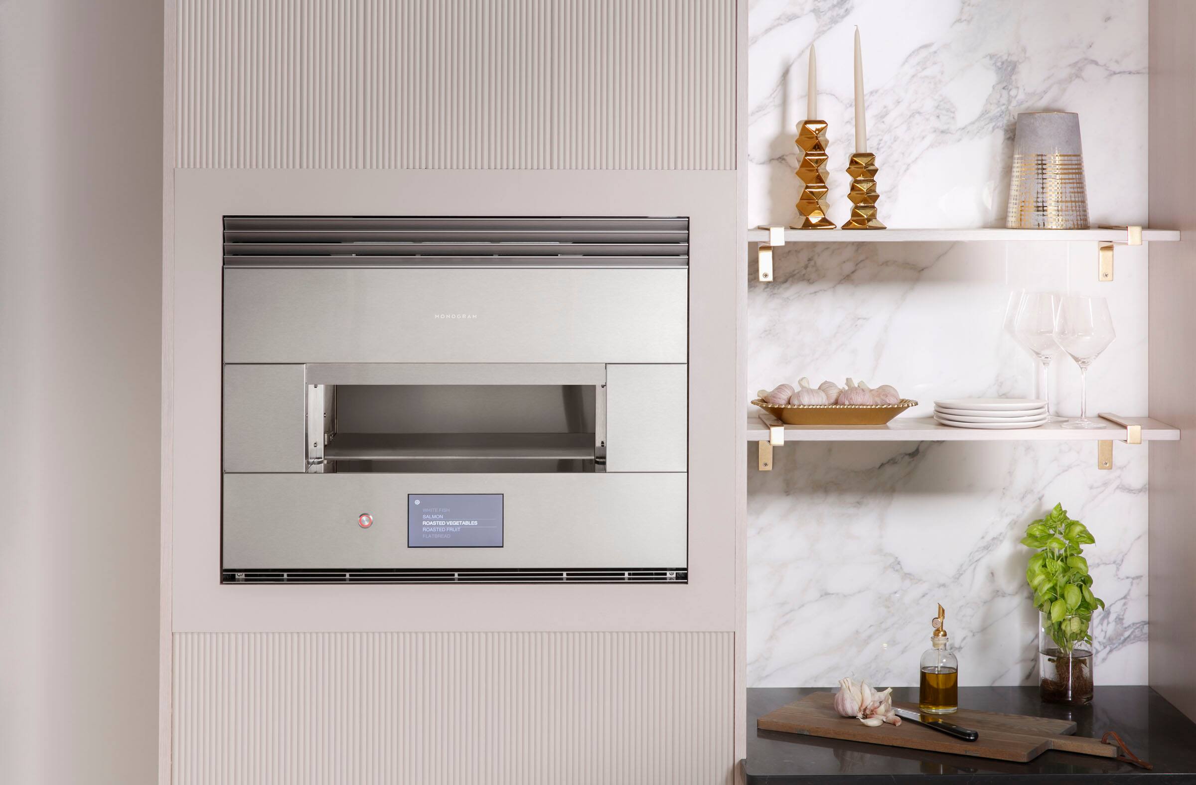 Alt View 13. Monogram - 30" Built-In Electric Hearth Oven with Wi-Fi - Stainless Steel.