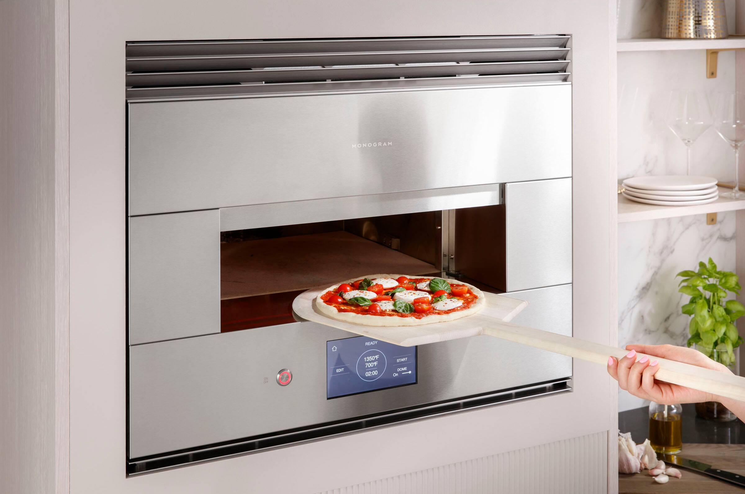 Alt View 15. Monogram - 30" Built-In Electric Hearth Oven with Wi-Fi - Stainless Steel.