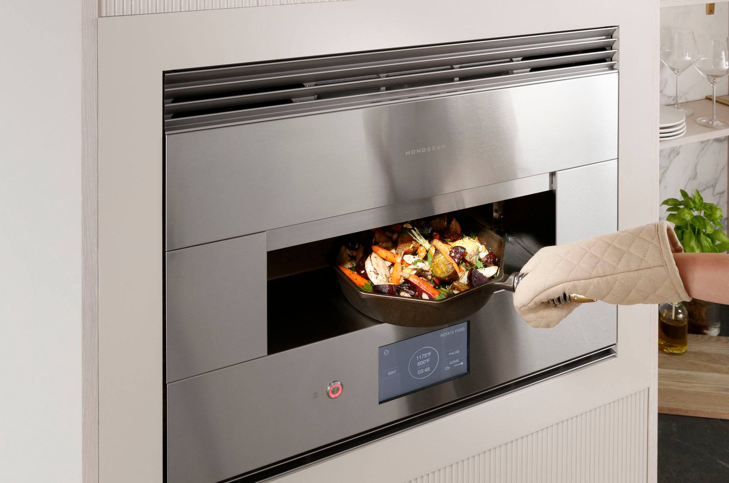 Alt View 16. Monogram - 30" Built-In Electric Hearth Oven with Wi-Fi - Stainless Steel.