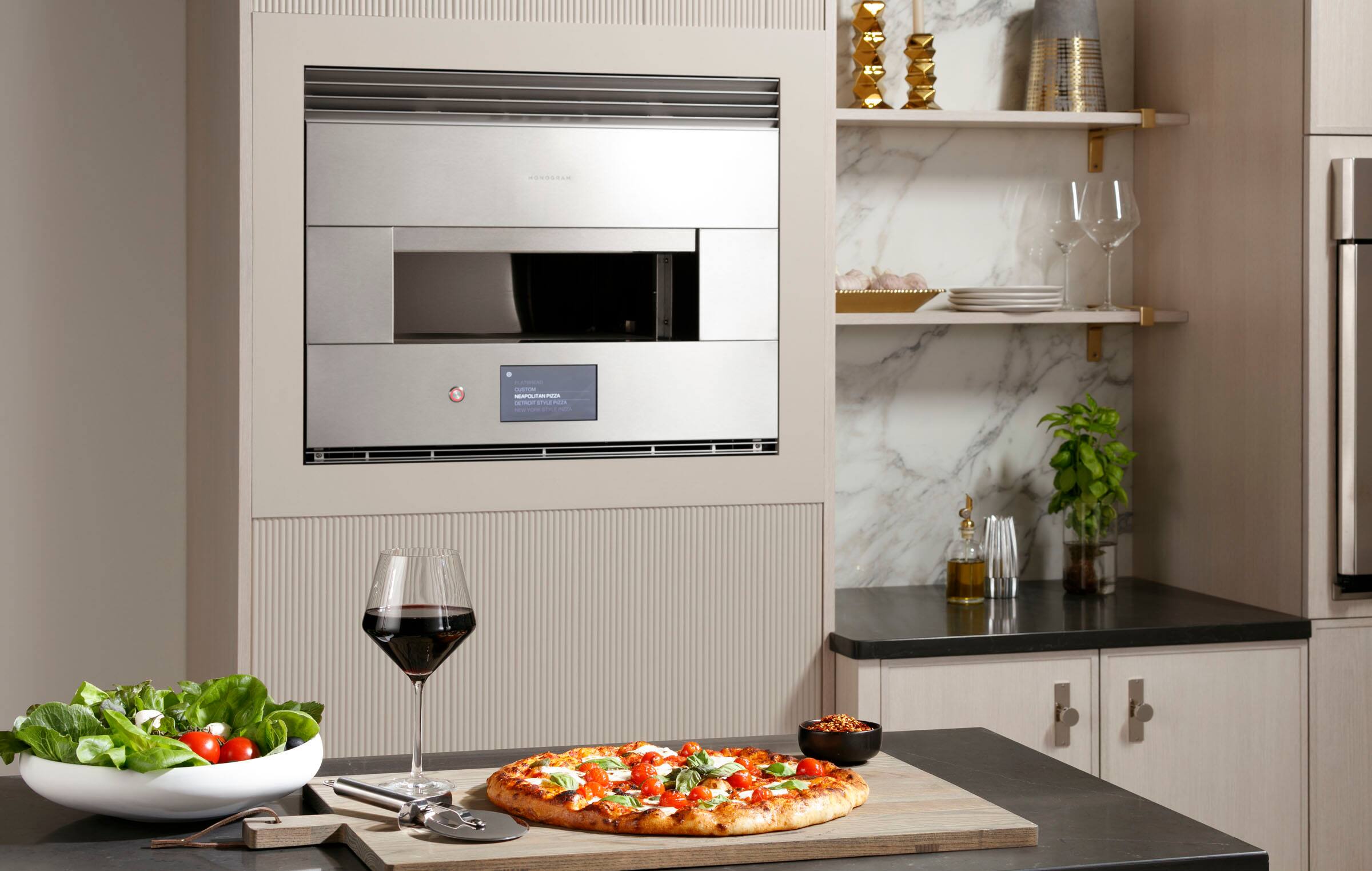 Alt View 18. Monogram - 30" Built-In Electric Hearth Oven with Wi-Fi - Stainless Steel.