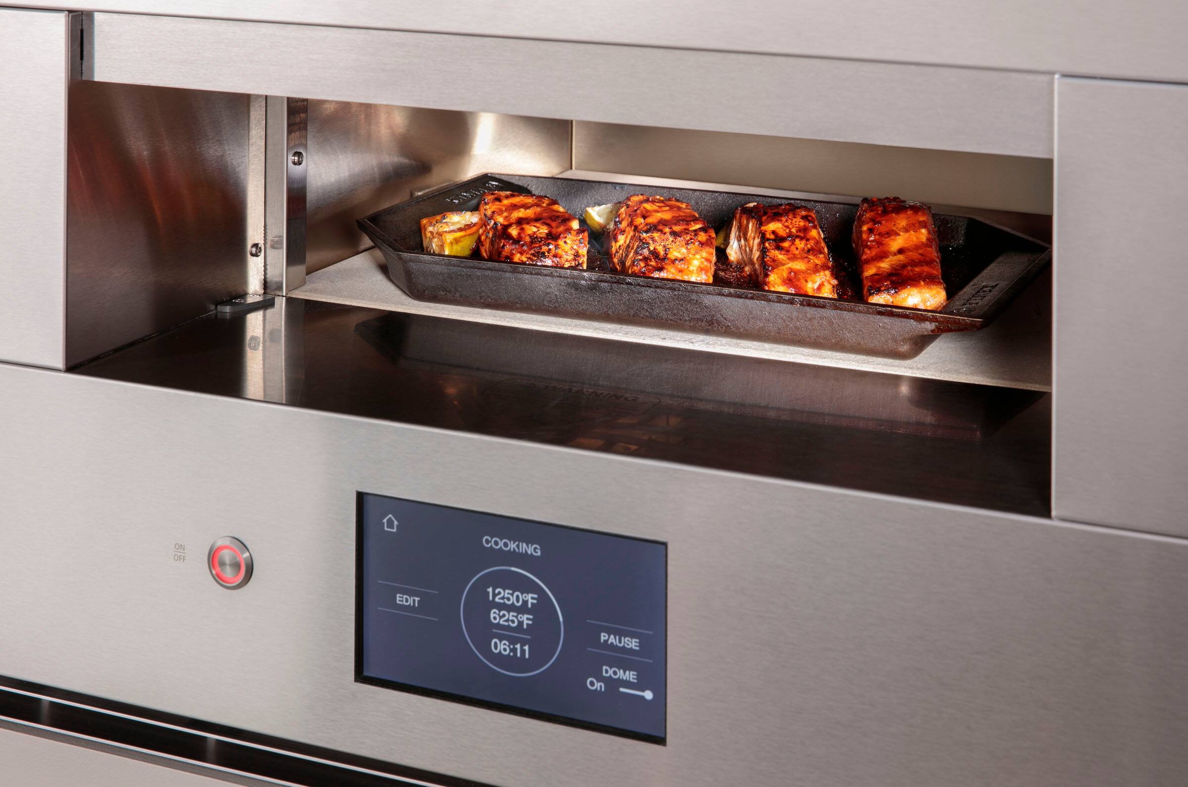 Alt View 19. Monogram - 30" Built-In Electric Hearth Oven with Wi-Fi - Stainless Steel.