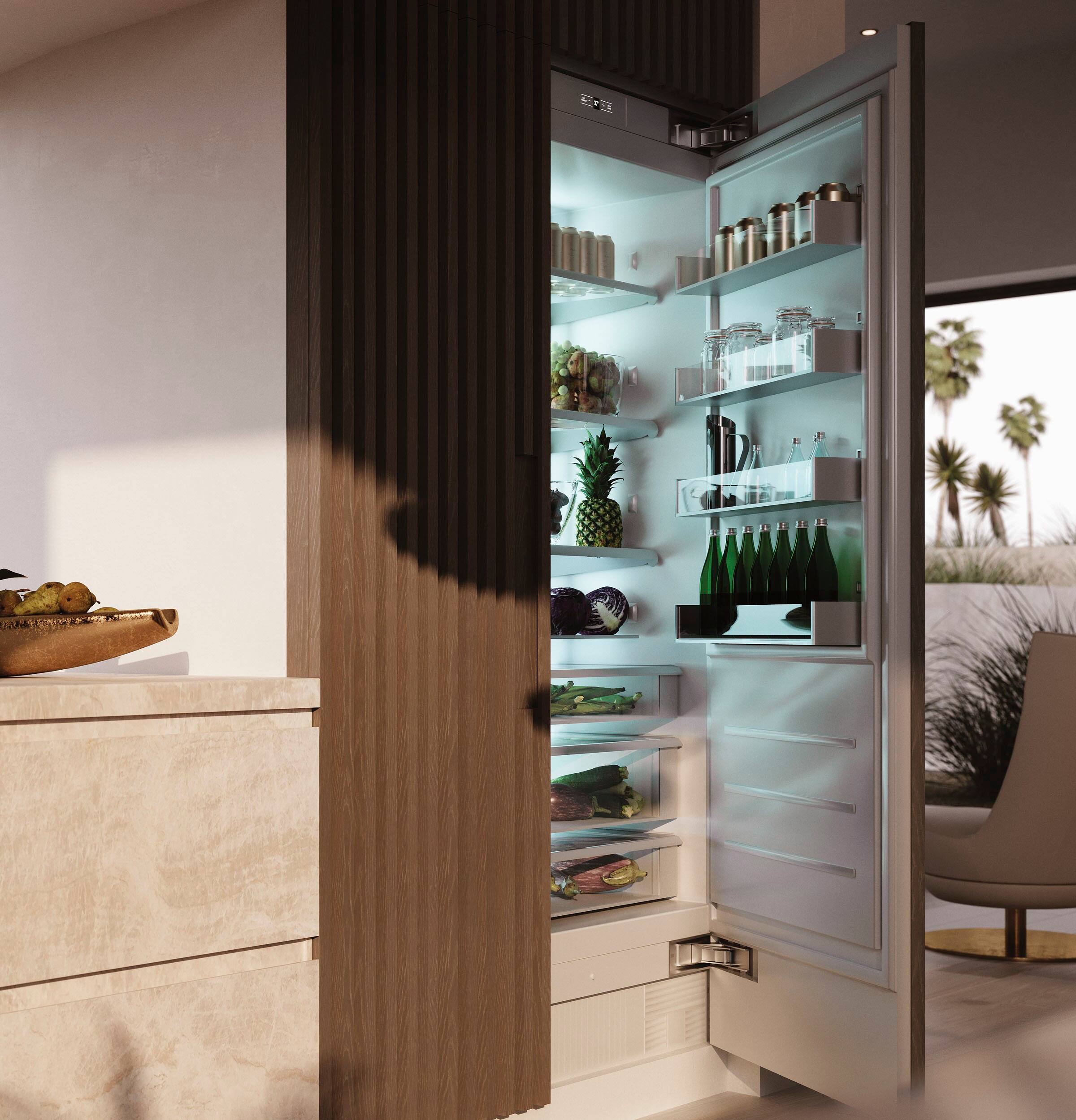 Alt View 17. Monogram - 21.1 Cu. Ft. Column Built-In Smart Refrigerator - Custom Panel Ready.