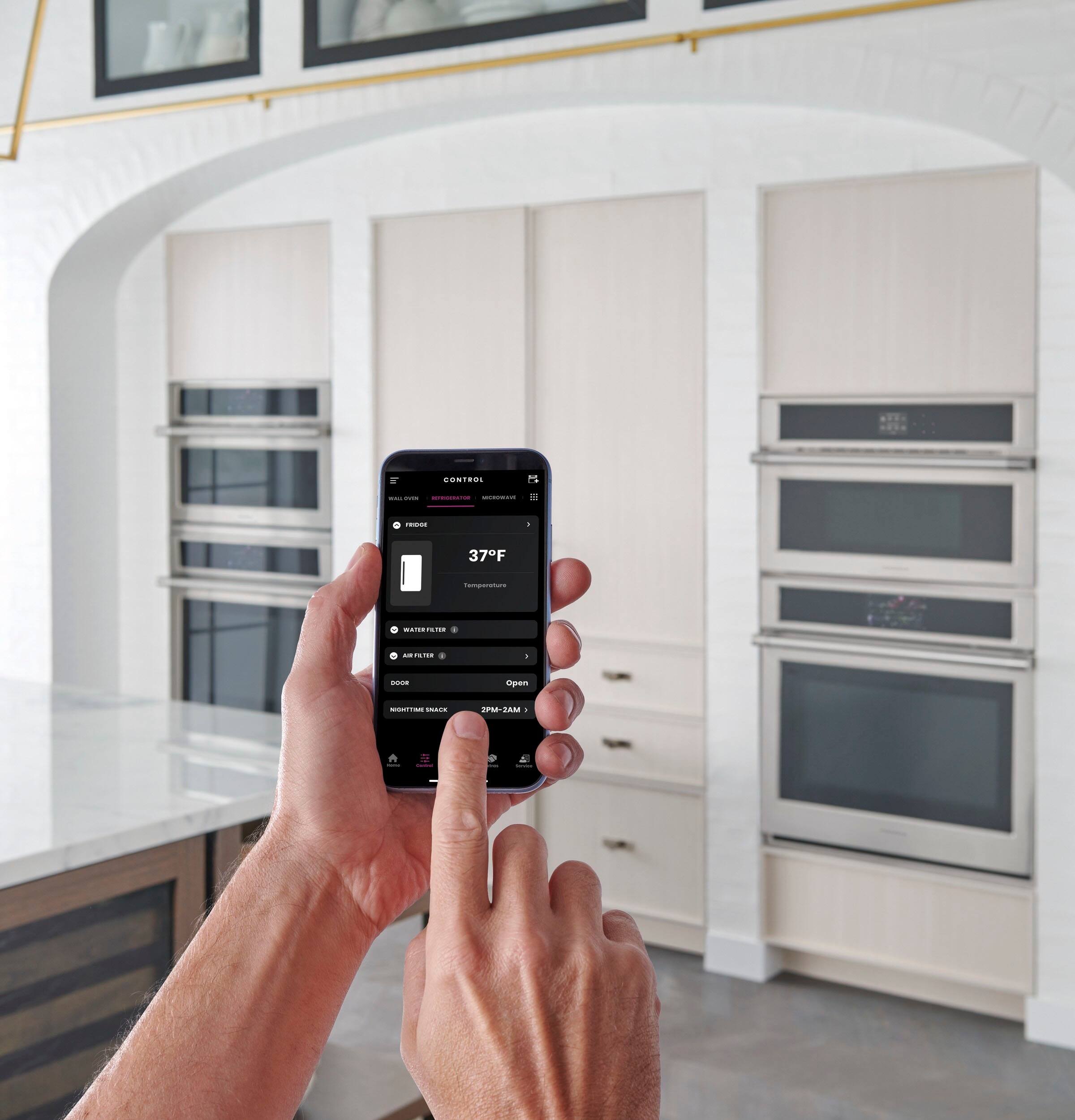 Alt View 14. Monogram - 21.2 Cu. Ft. Upright Wi-Fi Column Freezer - Custom Panel Ready.