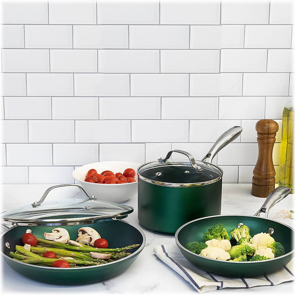 Granitestone 5 Piece Emerald Nonstick Cookware Set 