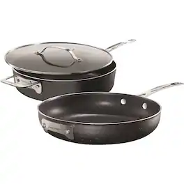 Granitestone - Stackmaster 3-Piece Cookware Set - Black