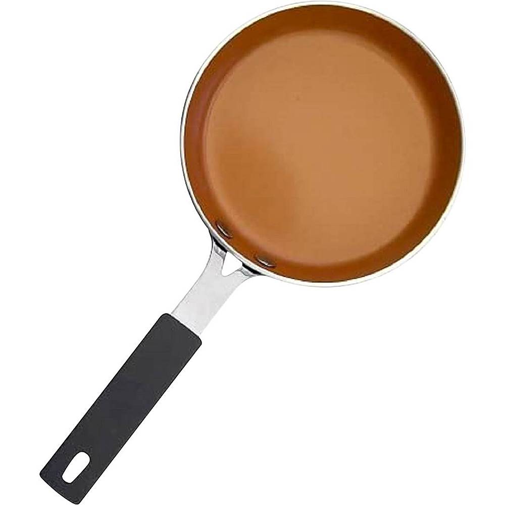 Mini Egg Non-Stick Frying Pan,Copper Ceramic Coating,5.5 (Black)