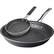 Left. Granitestone - Diamond 2-Piece Fry Pan Set - Black.