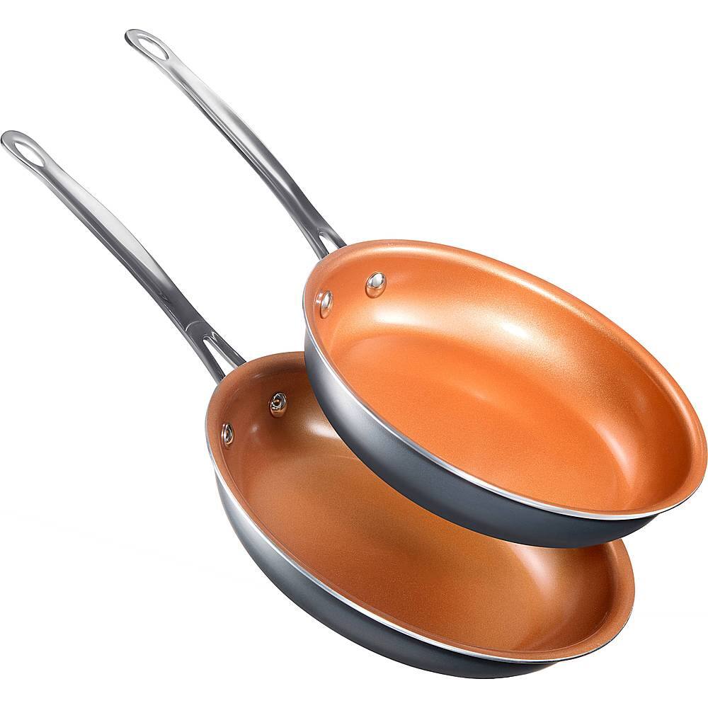 Gotham Steel Stainless Steel 2-pc. Nonstick Frying Pan Set, Orange