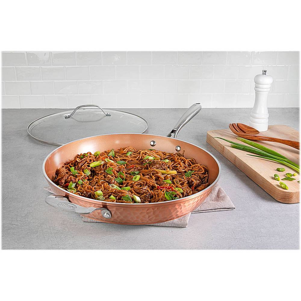 Alt View 12. Gotham Steel - 14" Skillet - Copper.