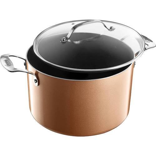 Gotham Steel - 7-Quart Stock Pot with Lid - Copper