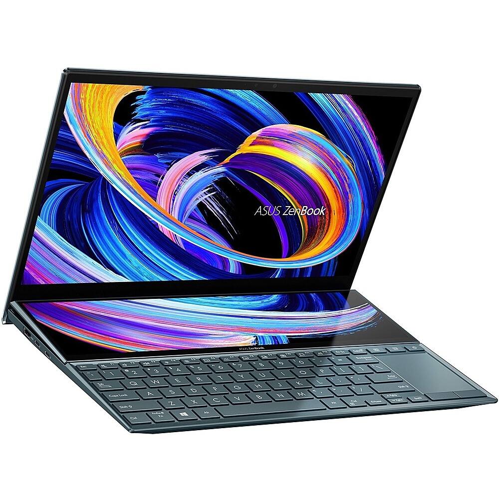 Alt View 23. ASUS - ZenBook Duo 14 UX482 14" Laptop - Intel Core i7 - 16 GB Memory - NVIDIA GeForce MX450 - 1 TB SSD - Celestial Blue.