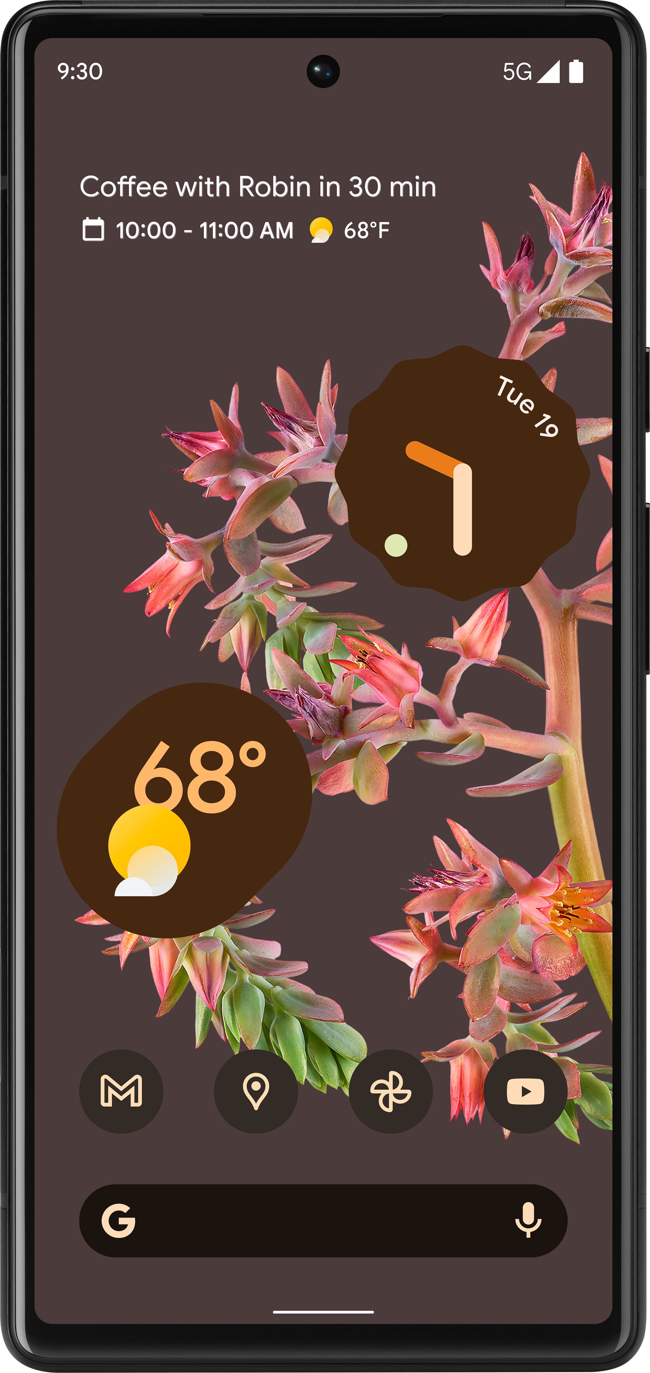 Alt View 11. Google - Geek Squad Certified Refurbished Pixel 6 128GB (Unlocked) - Stormy Black.