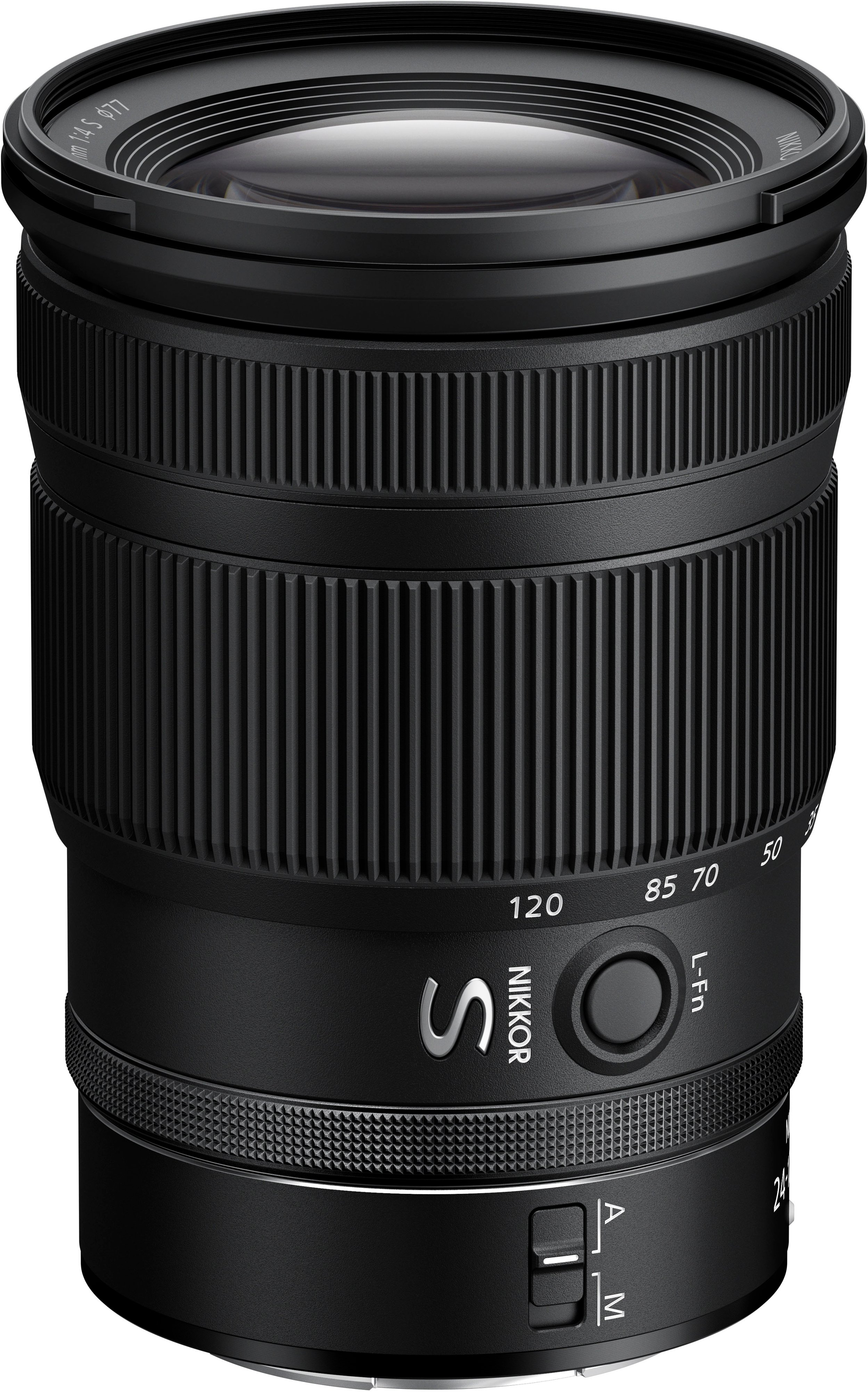 Back View: Nikon - NIKKOR Z 24-120mm f/4 S Standard Zoom Lens for Z Series Mirrorless Cameras - Black