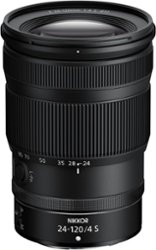 Nikon - NIKKOR Z 24-120mm f/4 S Standard Zoom Lens for Z Series Mirrorless Cameras - Black - Front_Zoom