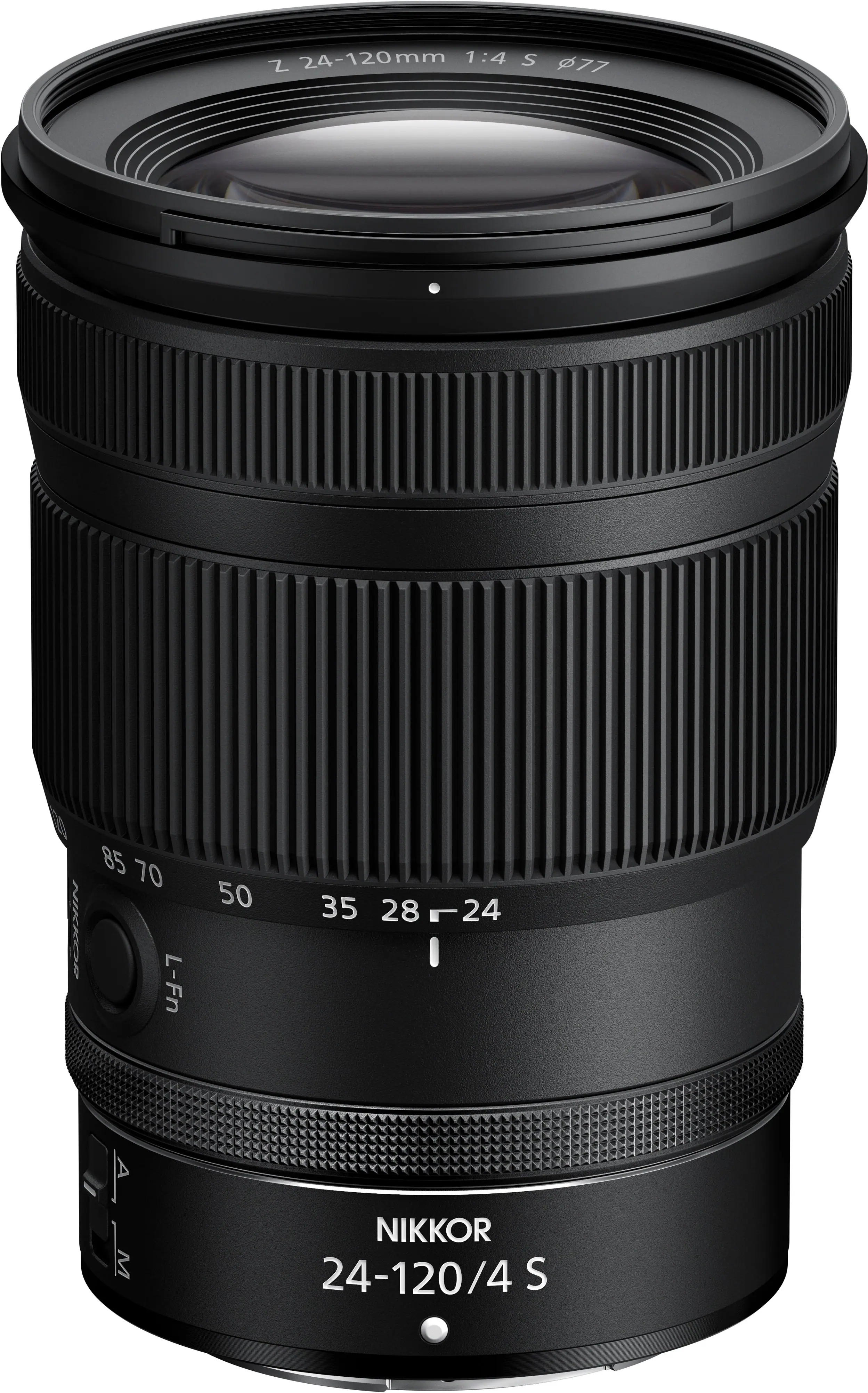 Front. Nikon - NIKKOR Z 24-120mm f/4 S Standard Zoom Lens for Z Series Mirrorless Cameras - Black.