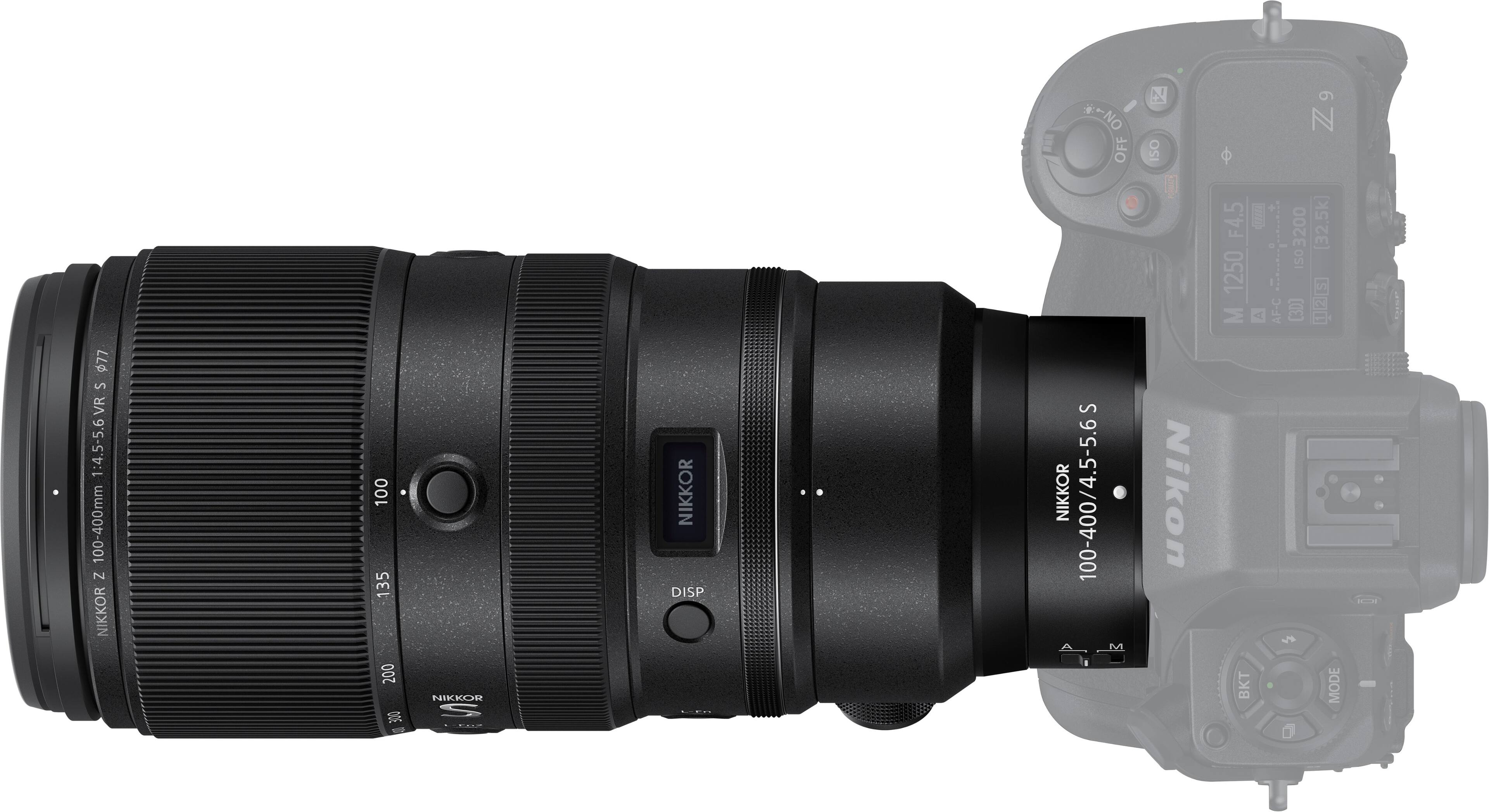 Angle. Nikon - NIKKOR Z 100-400mm f/4.5-5.6 VR S Super-Telephoto Lens for Z Series Mirrorless Cameras - Black.