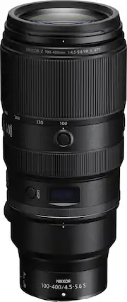 Front. Nikon - NIKKOR Z 100-400mm f/4.5-5.6 VR S Super-Telephoto Lens for Z Series Mirrorless Cameras - Black.