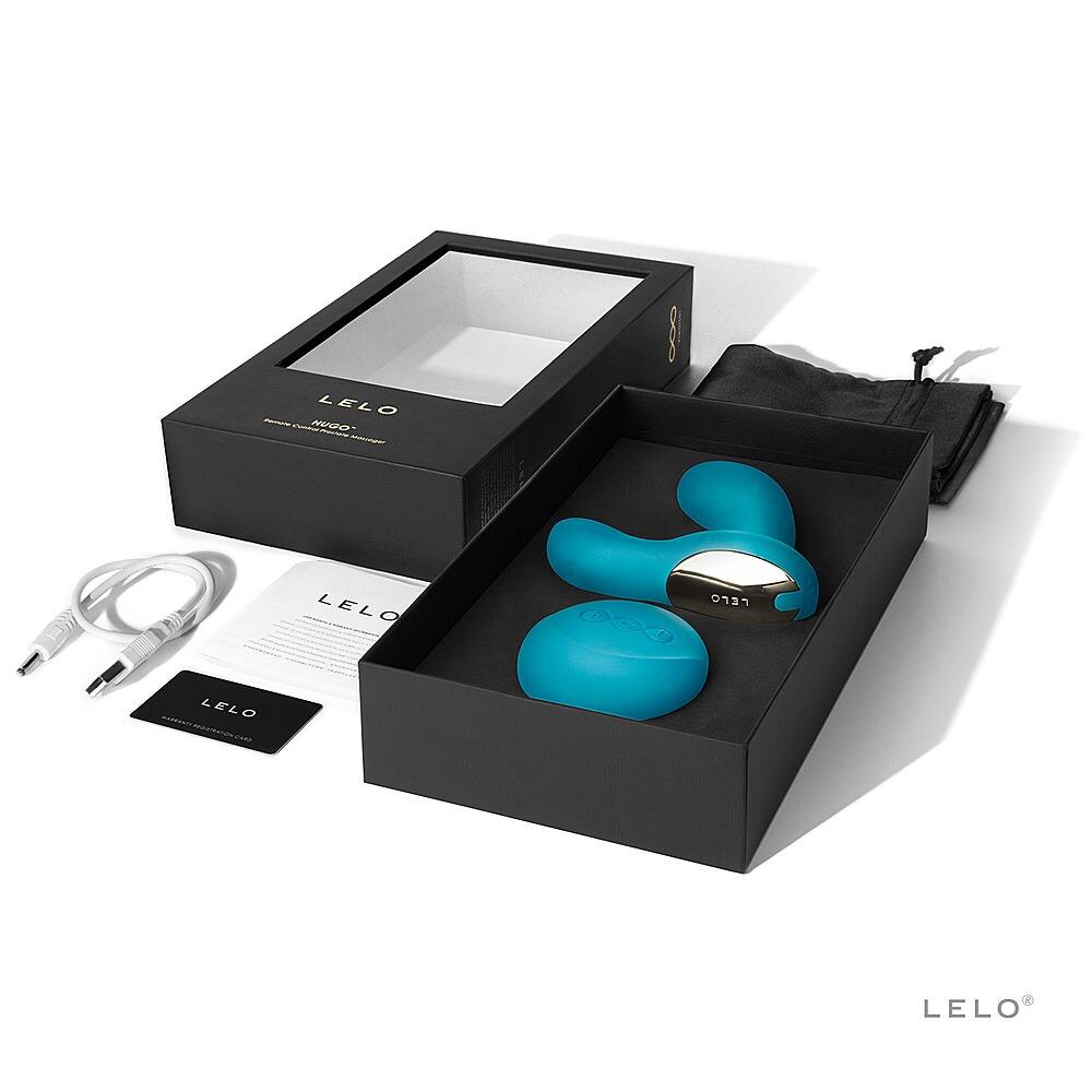 Alt View 12. Lelo - HUGO - Massager - Ocean Blue.