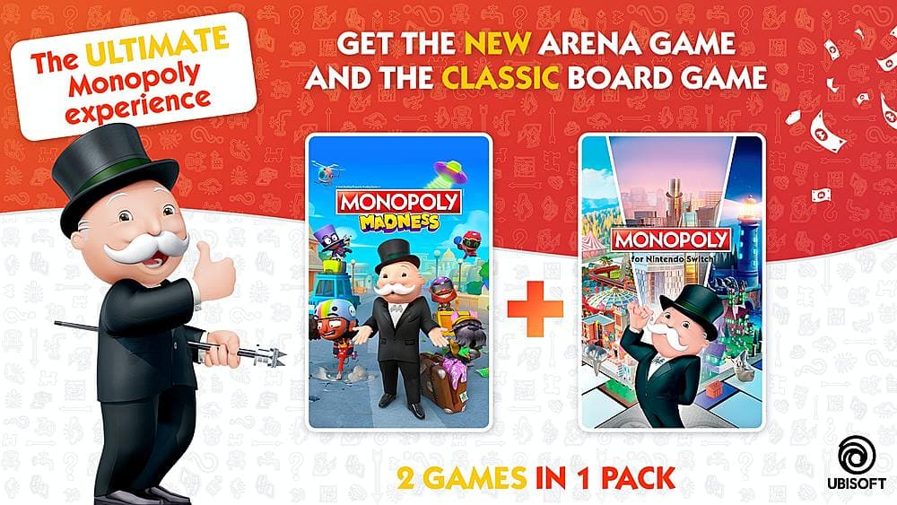 Angle. Ubisoft - Monopoly for Nintendo Switch + Monopoly Madness.